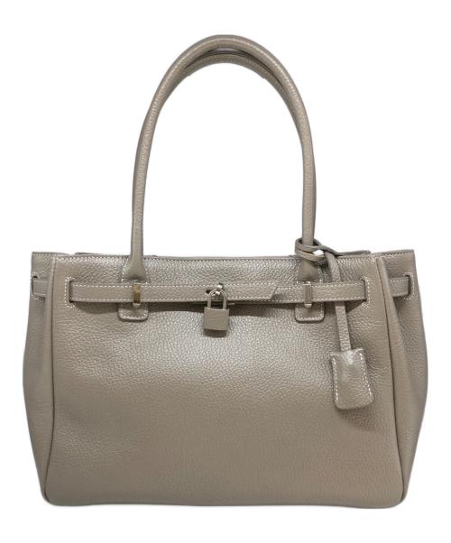 Hamano（ハマノ）Hamano (ハマノ) レザートートバッグ グレーの古着・服飾アイテム