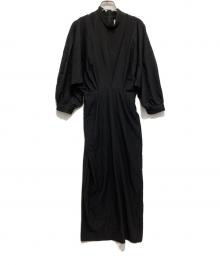 Ameri（アメリ）の古着「MEDI OFF SHOULDER PUFF SLEEVE DRESS」｜ブラック