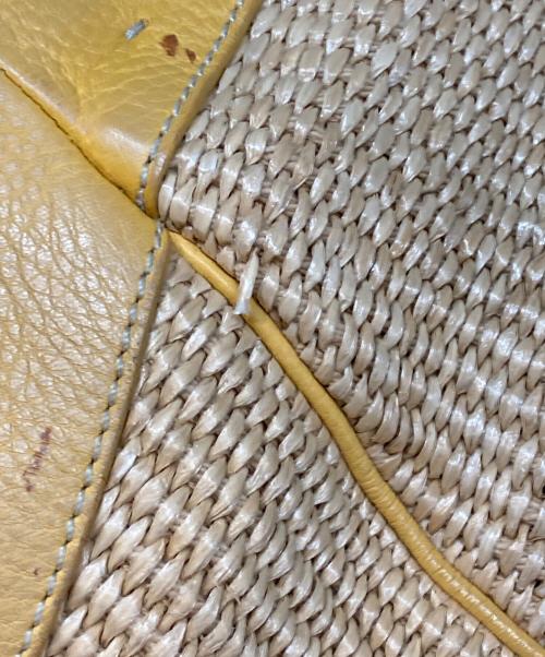 PRADA（プラダ）PRADA (プラダ) Straw Paglia Vitello Daino Satchel Bagの古着・服飾アイテム