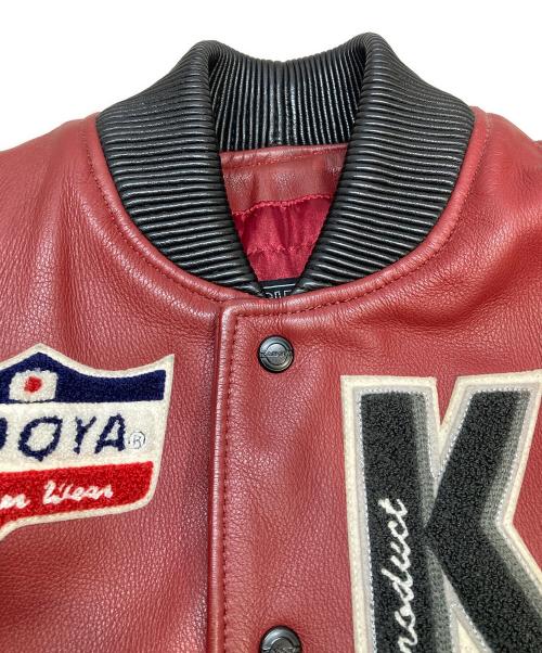 KADOYA（カドヤ）kadoya (カドヤ) レザージャケット レッド サイズ:LLの古着・服飾アイテム