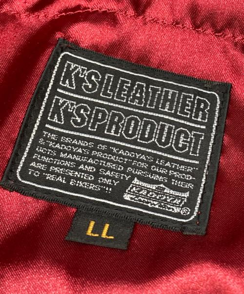KADOYA（カドヤ）kadoya (カドヤ) レザージャケット レッド サイズ:LLの古着・服飾アイテム