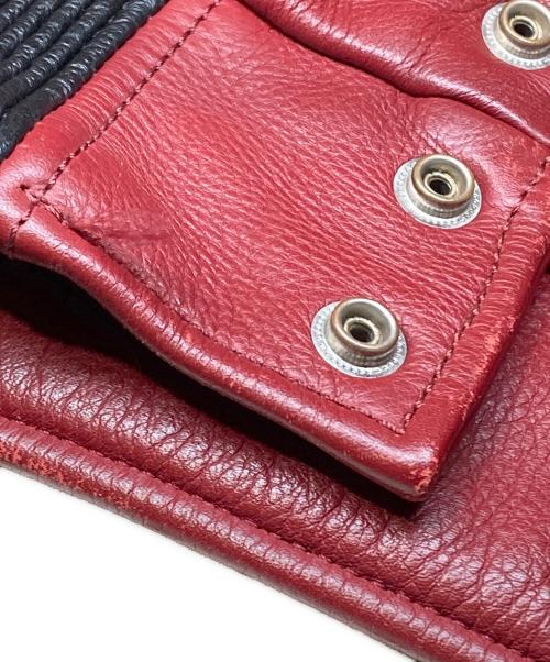 KADOYA（カドヤ）kadoya (カドヤ) レザージャケット レッド サイズ:LLの古着・服飾アイテム