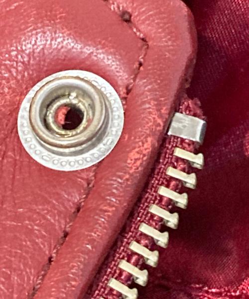 KADOYA（カドヤ）kadoya (カドヤ) レザージャケット レッド サイズ:LLの古着・服飾アイテム