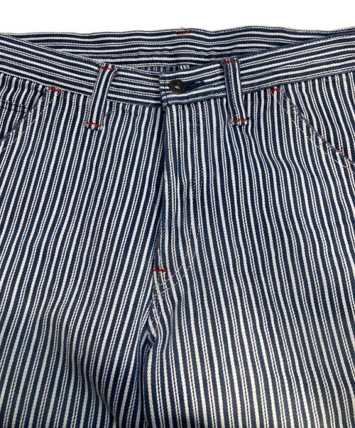 SAMURAI JEANS（サムライジーンズ）SAMURAI JEANS (サムライジーンズ) ストライプデニムパンツ ブルー サイズ:W33の古着・服飾アイテム