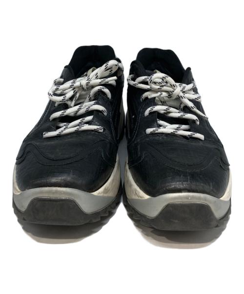 sergio rossi（セルジオロッシ）sergio rossi (セルジオロッシ) ロゴエンボスレザースニーカー ブラック サイズ:24の古着・服飾アイテム