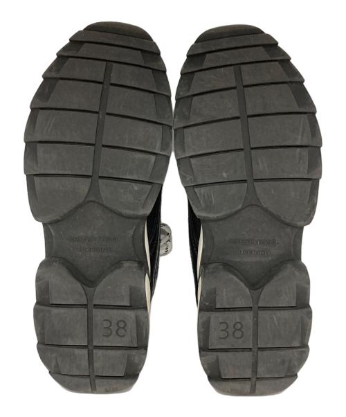 sergio rossi（セルジオロッシ）sergio rossi (セルジオロッシ) ロゴエンボスレザースニーカー ブラック サイズ:24の古着・服飾アイテム