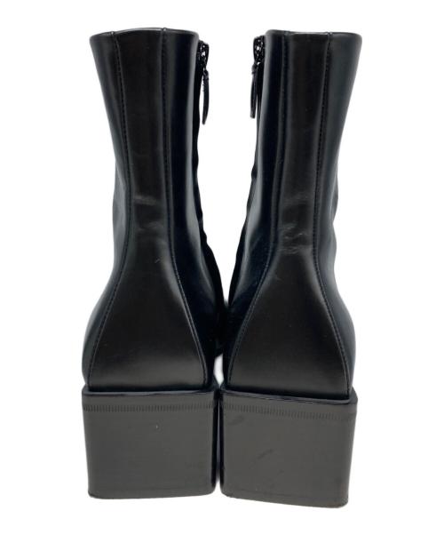 BALENCIAGA（バレンシアガ）BALENCIAGA (バレンシアガ) BBスクエアブーツ ブラック サイズ:24cm(38)の古着・服飾アイテム