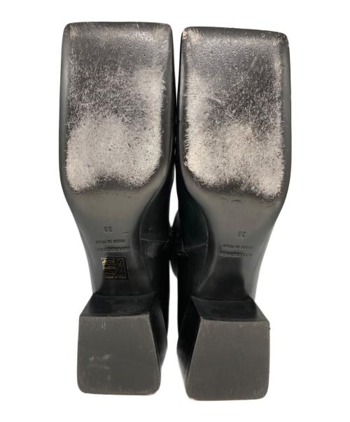 BALENCIAGA（バレンシアガ）BALENCIAGA (バレンシアガ) BBスクエアブーツ ブラック サイズ:24cm(38)の古着・服飾アイテム
