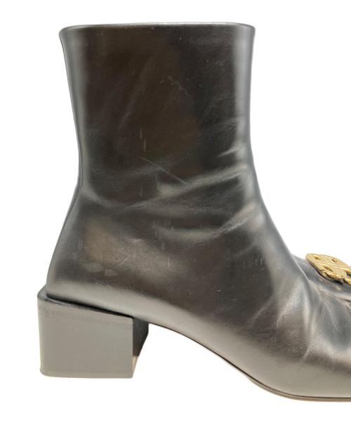 BALENCIAGA（バレンシアガ）BALENCIAGA (バレンシアガ) BBスクエアブーツ ブラック サイズ:24cm(38)の古着・服飾アイテム