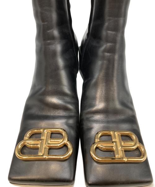 BALENCIAGA（バレンシアガ）BALENCIAGA (バレンシアガ) BBスクエアブーツ ブラック サイズ:24cm(38)の古着・服飾アイテム