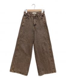 RAY BEAMS（レイ ビームス）の古着「オーバーダイ デニム パンツ」｜ブラウン
