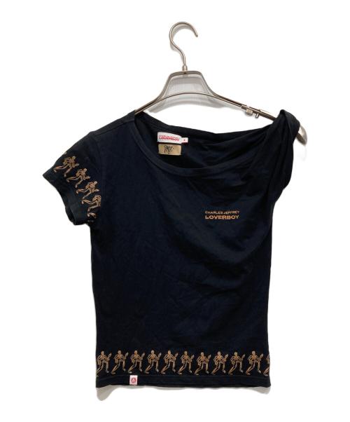 CHARLES JEFFREY LOVERBOY（チャールズ ジェフリー ラバーボーイ）CHARLES JEFFREY LOVERBOY (チャールズ ジェフリー ラバーボーイ) 変形カットソー ブラック サイズ:Mの古着・服飾アイテム