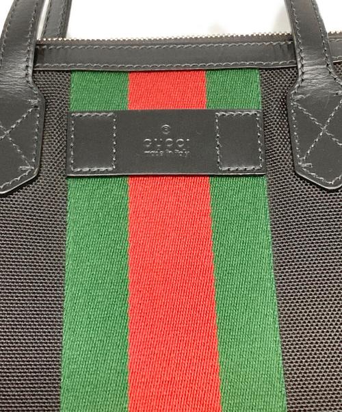 GUCCI（グッチ）GUCCI (グッチ) 2WAYキャンバストートバッグ ブラックの古着・服飾アイテム