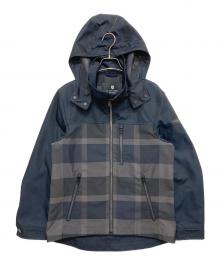 BLACK LABEL CRESTBRIDGE（ブラックレーベル クレストブリッジ）の古着「トーナルクレストブリッジチェックパデッドパーカー」｜ブラック