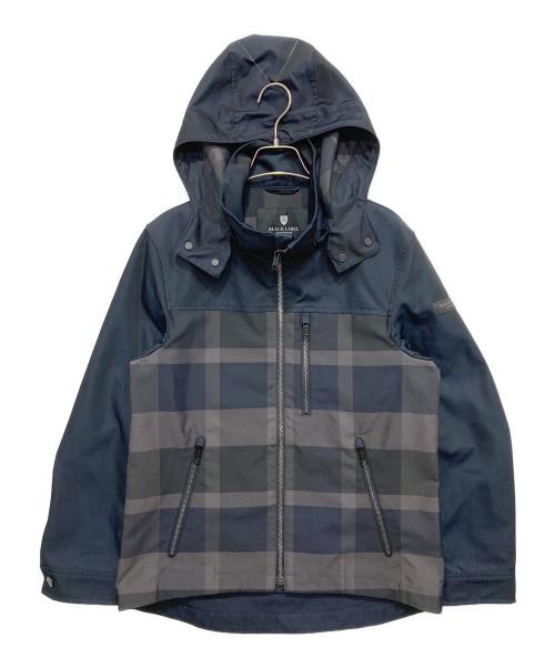 BLACK LABEL CRESTBRIDGE（ブラックレーベル クレストブリッジ）BLACK LABEL CRESTBRIDGE (ブラックレーベル クレストブリッジ) トーナルクレストブリッジチェックパデッドパーカー ブラック サイズ:Mの古着・服飾アイテム