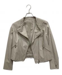 Leilian（レリアン）の古着「エコレザージャケット」｜ホワイト