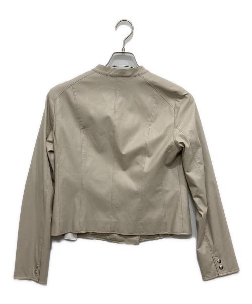 Leilian（レリアン）LEILIAN (レリアン) エコレザージャケット ホワイト サイズ:Mの古着・服飾アイテム