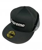 SUPREME×New Eraシュプリーム×ニューエラ）の古着「WINDSTOPPER EARFLAP LOGO CAP」｜ブラック