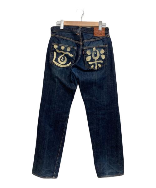 YAMANE（ヤマネ）YAMANE (ヤマネ) 道楽デニムパンツ インディゴ サイズ:86cm (W34)の古着・服飾アイテム