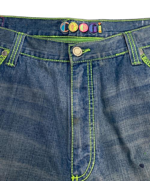 Coogi（クージー）COOGI (クージー) ペイントデニムパンツ インディゴ サイズ:106cm (W42)の古着・服飾アイテム