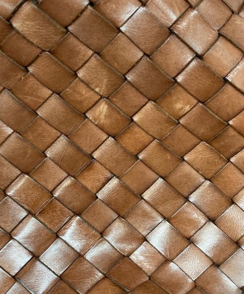 SAZABY（サザビー）SAZABY (サザビー) イントレチャートレザーバッグ ブラウンの古着・服飾アイテム