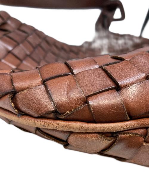 SAZABY（サザビー）SAZABY (サザビー) イントレチャートレザーバッグ ブラウンの古着・服飾アイテム