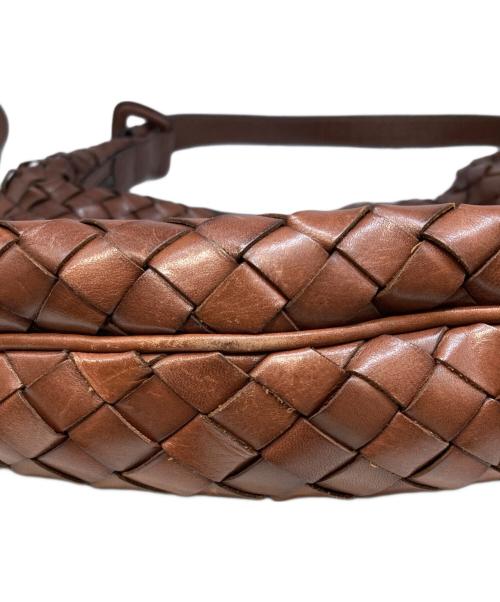 SAZABY（サザビー）SAZABY (サザビー) イントレチャートレザーバッグ ブラウンの古着・服飾アイテム