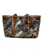 COACHコーチ）の古着「パッチワークトートバッグ」