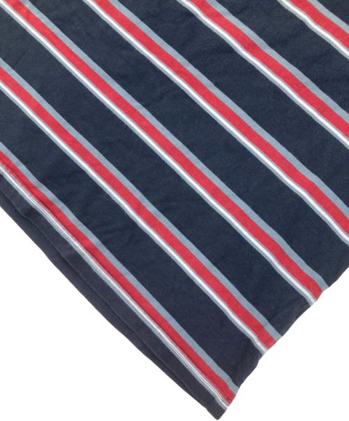 stussy（ステューシー）stussy (ステューシー) ボーダーTシャツ ネイビー×レッド サイズ:Mの古着・服飾アイテム