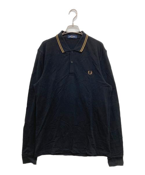 FRED PERRY（フレッドペリー）FRED PERRY (フレッドペリー) 長袖ポロシャツ ブラック サイズ:Lの古着・服飾アイテム