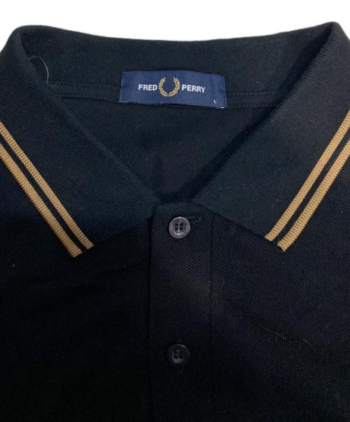 FRED PERRY（フレッドペリー）FRED PERRY (フレッドペリー) 長袖ポロシャツ ブラック サイズ:Lの古着・服飾アイテム