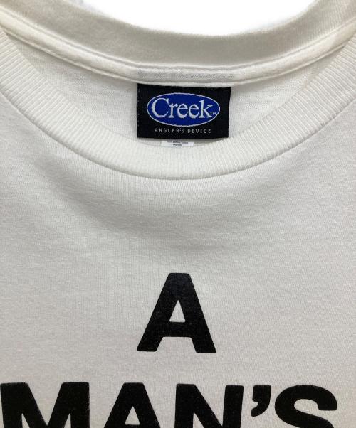 Creek（クリーク）Creek (クリーク) メッセージプリントTシャツ ホワイト サイズ:Lの古着・服飾アイテム