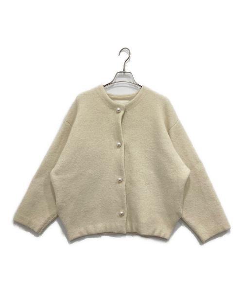 Rirandture（リランドチュール）Rirandture (リランドチュール) パール釦コクーンニットジャケット アイボリー サイズ:1の古着・服飾アイテム