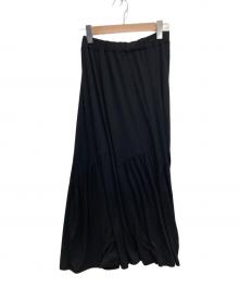 THREE DOTS（スリードッツ）の古着「Travel line zigzag flare skirt」｜ブラック