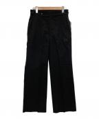 Needles×STUDIOUSニードルズ×ステュディオス）の古着「パピヨン刺繍ワイドスラックス」｜ブラック