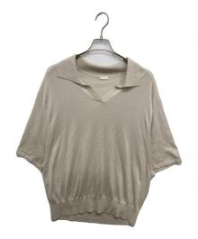 SEEALL（シーオール）の古着「シルクカシミヤ半袖ニット」｜ベージュ