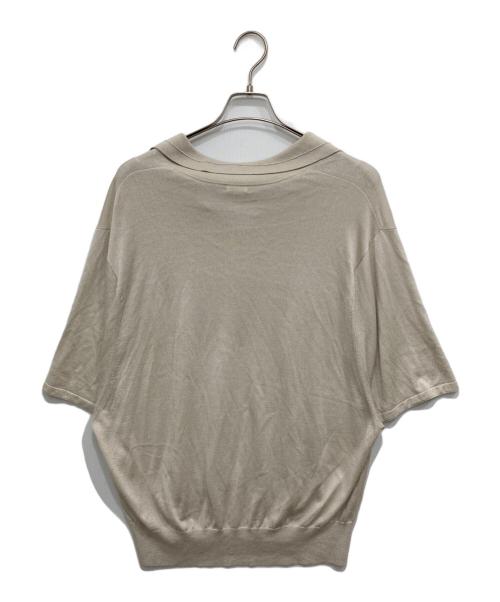 SEEALL（シーオール）SEEALL (シーオール) シルクカシミヤ半袖ニット ベージュ サイズ:FREEの古着・服飾アイテム