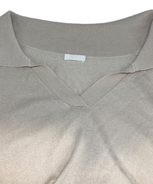 SEEALL（シーオール）SEEALL (シーオール) シルクカシミヤ半袖ニット ベージュ サイズ:FREEの古着・服飾アイテム