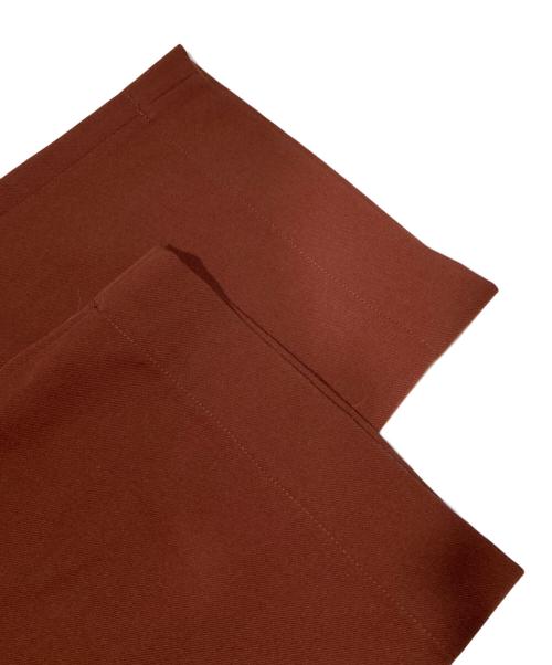 STUDIO NICHOLSON（スタジオ ニコルソン）STUDIO NICHOLSON (スタジオ ニコルソン) ZIP FRONT ROUND LEG PANT ブラウン サイズ:1 (M)の古着・服飾アイテム