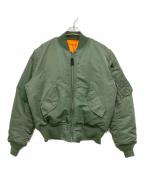 valley apparel l.l.c.バレー アパレル）の古着「リバーシブルMA-1ジャケット」｜オリーブ