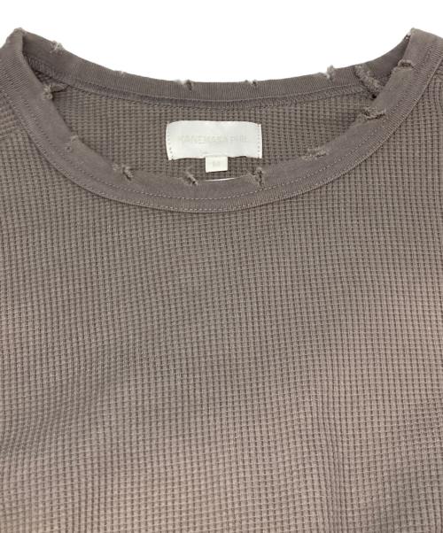 KANEMASA PHIL.（カネマサフィル）KANEMASA PHIL. (カネマサフィル) 18G HEAVY WEIGHT SCRATCHES WAFFLE グレー サイズ:Mの古着・服飾アイテム