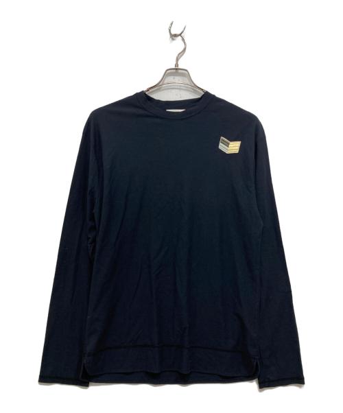 JIL SANDER（ジルサンダー）JIL SANDER (ジルサンダー) ワンポイントカットソー ネイビー サイズ:Mの古着・服飾アイテム