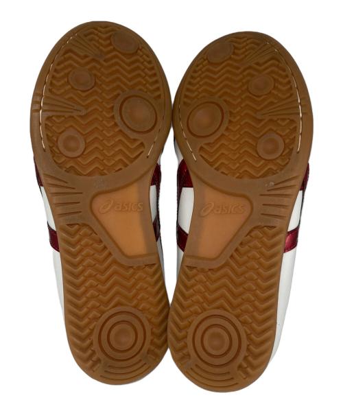 asics（アシックス）asics (アシックス) ローカットスニーカー ホワイト×レッド サイズ:24cmの古着・服飾アイテム