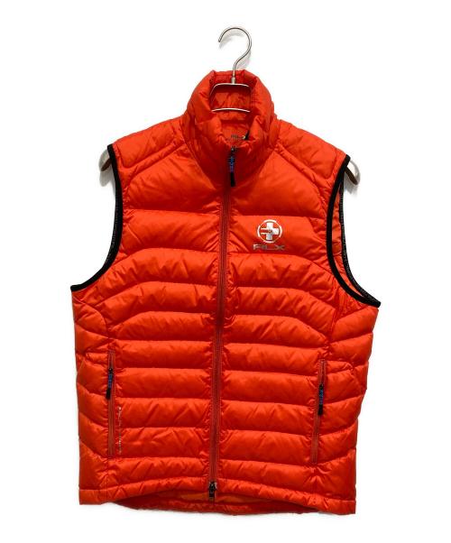 RLX RALPH LAUREN（アールエルエックスラルフローレン）RLX RALPH LAUREN (アールエルエックスラルフローレン) ダウンベスト オレンジ サイズ:Sの古着・服飾アイテム