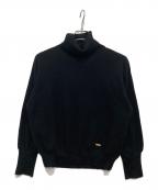 BLUE LABEL CRESTBRIDGEブルーレーベルクレストブリッジ）の古着「タートルネックニット」｜ブラック