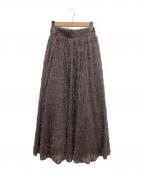 anuansアニュアンス）の古着「チュールジャガードボリュームスカート」｜グレー