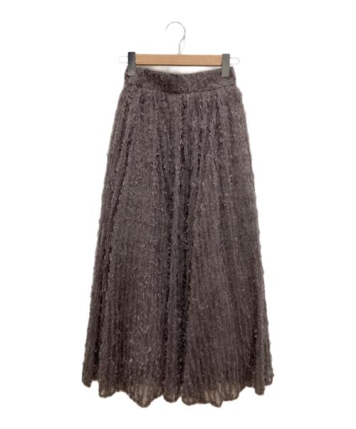 anuans（アニュアンス）anuans (アニュアンス) チュールジャガードボリュームスカート グレー サイズ:Sの古着・服飾アイテム