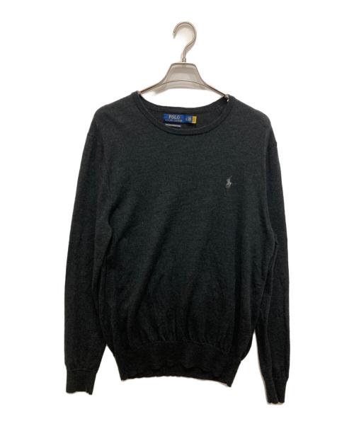 POLO RALPH LAUREN（ポロ・ラルフローレン）POLO RALPH LAUREN (ポロ・ラルフローレン) ウォッシャブルメリノウールニット グレー サイズ:Lの古着・服飾アイテム