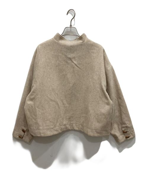 tumugu（ツムグ）tumugu (ツムグ) リサイクルウールシルクツイードジャケット ベージュ サイズ:Fの古着・服飾アイテム