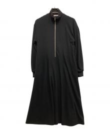 chignon（シニヨン）の古着「ハーフZIPカットワンピース」｜ブラック